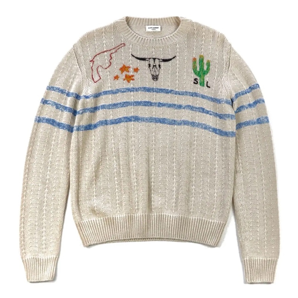 SAINT LAURENT WILD WEST CREW KNIT